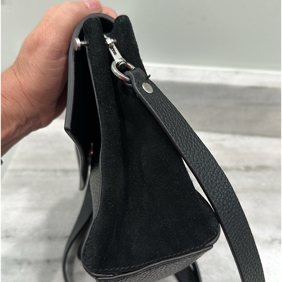 Treasure & Bond Black Leather & Suede Carly Crossbody Bag - Picture 8 of 10